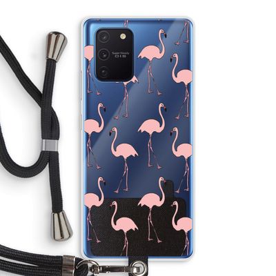 Anything Flamingoes: Samsung Galaxy Note 10 Lite Transparant Hoesje met koord