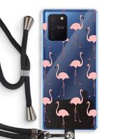 Anything Flamingoes: Samsung Galaxy Note 10 Lite Transparant Hoesje met koord