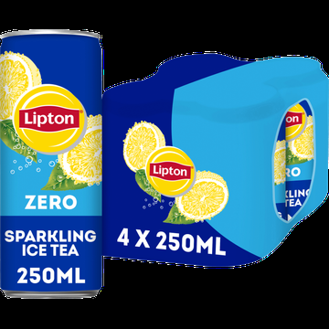 Lipton Ice Tea Sparkling Zero 4 x 250 ml bij Jumbo