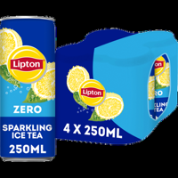 Lipton Ice Tea Sparkling Zero 4 x 250 ml bij Jumbo