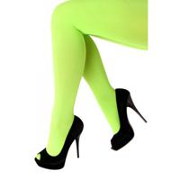 Carnaval verkleed panty 60 denier - limegroen - dames - microfiber - party kleding - one size M/L