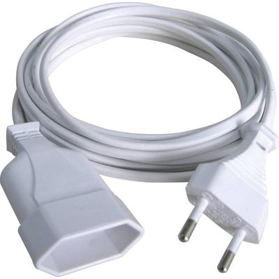 GAO 145601098 Stroom Verlengkabel Wit 2.00 m H03VVH2-F 2X 0,75 mm²