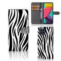 Samsung Galaxy M53 | Telefoonhoesje | Met pasjeshouder | Zebra