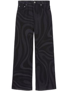 PUCCI jean ample à imprimé Marmo - Noir