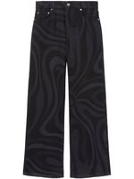 PUCCI jean ample à imprimé Marmo - Noir