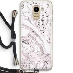 Mengelmoes: Samsung Galaxy J6 (2018) Transparant Hoesje met koord