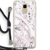 Mengelmoes: Samsung Galaxy J6 (2018) Transparant Hoesje met koord