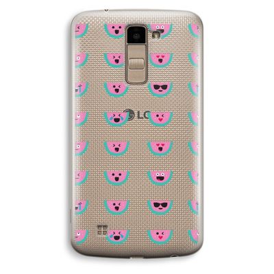 Smiley watermeloenprint: LG K10 (2016) Transparant Hoesje