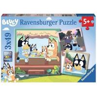 Ravensburger Bluey Puzzel - De avonturen van Bluey - 3x49 stukjes