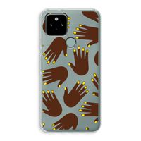 Hands dark: Google Pixel 5 Transparant Hoesje