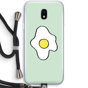 Spiegelei: Samsung Galaxy J3 (2017) Transparant Hoesje met koord