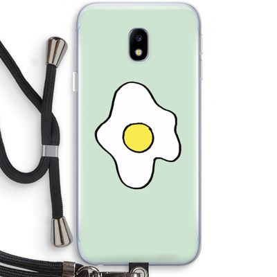 Spiegelei: Samsung Galaxy J3 (2017) Transparant Hoesje met koord