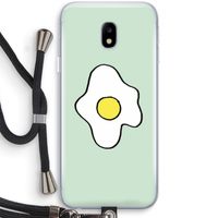 Spiegelei: Samsung Galaxy J3 (2017) Transparant Hoesje met koord