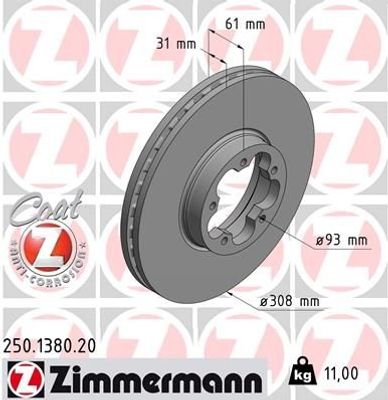 Remschijf Coat Z 250138020