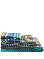 Missoni Home lot de cinq serviettes Giacomo - Bleu - thumbnail