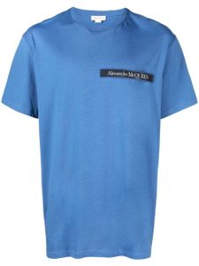 Alexander McQueen t-shirt à patch logo - Bleu