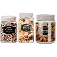 Plasticforte Voorraadpotten / weckpotten - 6x stuks - 1000 ml - 1600 ml - 2000 ml - kunststof Plasticforte Voorraadpotten / weckpotten - 6x stuks - 1000 ml - 1600 ml - 2000 ml - kunststof