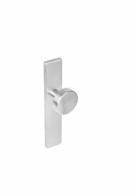 Intersteel Knop op rechthoekig blind langschild - RVS