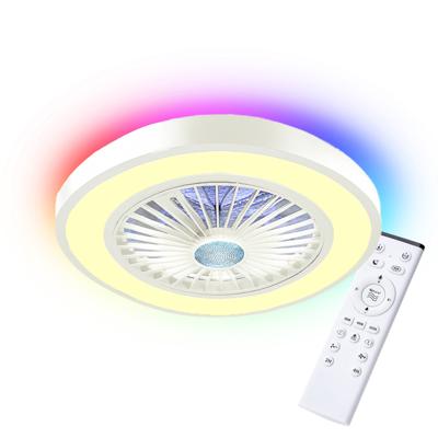 Plafondventilator - met afstandsbediening - Rio Wit 45Watt met LED lamp 3000K-4000K-6500K RGB CCT