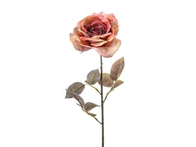 Kunstbloem rose zoe old pink, 68 cm - Hortus