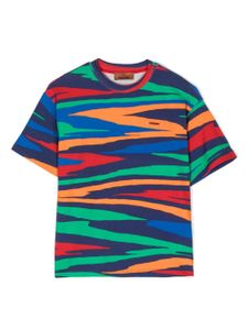 Missoni Kids t-shirt en coton à imprimé zig-zag - Multicolore