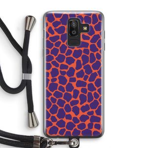Purple Giraffe: Samsung Galaxy J8 (2018) Transparant Hoesje met koord