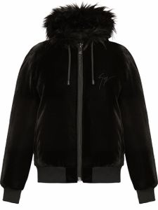 Giuseppe Zanotti veste Tasha en velours - Noir