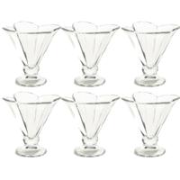 IJscoupes/ijsschaaltjes - 6x - glas - 200 ml - dessert schaaltjes