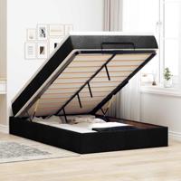 Ottoman bed met matras 120x190 cm stof zwart