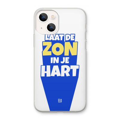 Laat de zon in je hart: iPhone 13 mini Transparant Hoesje