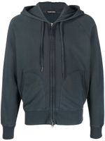 TOM FORD hoodie zippé en coton - Bleu