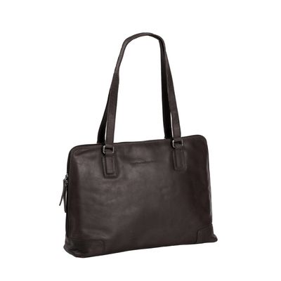 Chesterfield - Flint Lederen Schoudertas/Laptoptas - 13 inch - Bruin