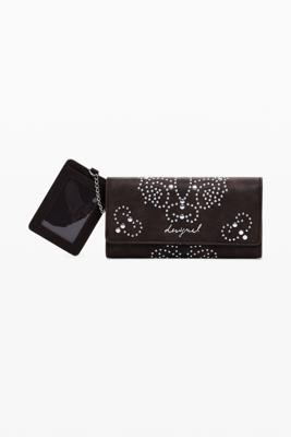 Grote portemonnee met studs - BROWN - U