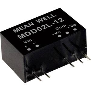 Mean Well MDD02L-09 DC/DC-convertermodule 111 mA 2 W Aantal uitgangen: 2 x Inhoud 1 stuk(s)