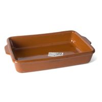 Set van 3x stuks terracotta ovenschaal/serveerschalen Pamplona 2,5 liter - thumbnail