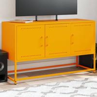 Tv-meubel 100,5x39x60,5 cm staal mosterdgeel - thumbnail
