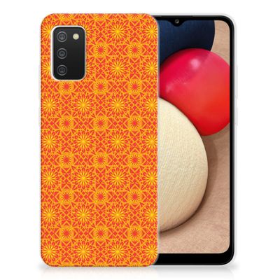 Samsung Galaxy A02s TPU bumper Batik Oranje Samsung Galaxy A02s TPU bumper Batik Oranje