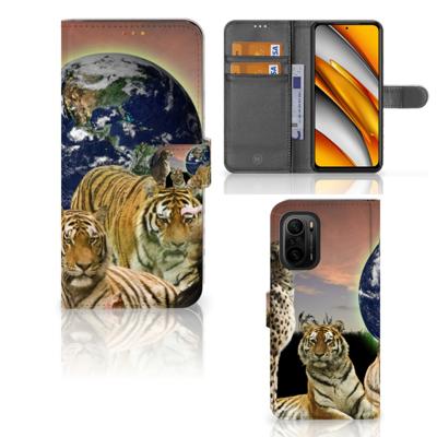Poco F3 | Xiaomi Mi 11i | Telefoonhoesje | Met pasjeshouder | Roofdieren