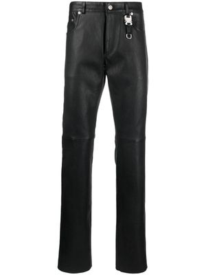 1017 ALYX 9SM pantalon en cuir à coupe droite - Noir