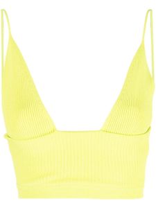 DSQUARED2 brassière en maille nervurée - Vert