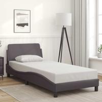Bedframe "Dover" kunstleer grijs 90x190 cm