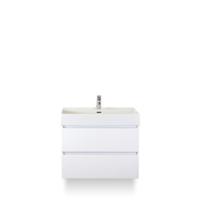 Maxx XL Badmeubelset 80 cm - Wit Hoogglans - Wastafel Kube 1 kraangat