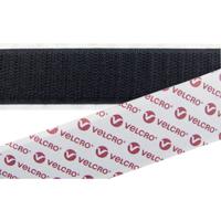 VELCRO® E08802033011425 Klittenband Om vast te plakken Haakdeel (l x b) 25000 mm x 20 mm Zwart 25 m