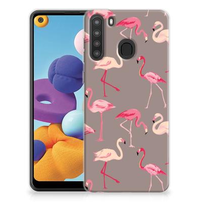 Samsung Galaxy A21 | TPU Hoesje | Flamingo