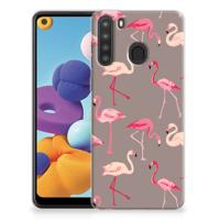 Samsung Galaxy A21 | TPU Hoesje | Flamingo