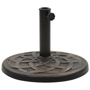 VidaXL Parasolvoet rond 19 kg polyresin bronskleurig