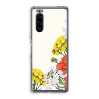 Wilde bloemen: Sony Xperia 5 Transparant Hoesje
