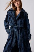 Verlopen denim trenchcoat - BLUE - XL