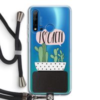 I love cacti: Huawei P20 Lite (2019) Transparant Hoesje met koord