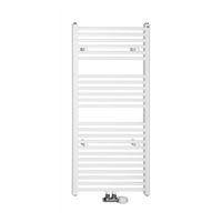 Handdoekradiator Sapho Direct Recht Middenaansluiting 45x132.2 cm 539W Wit - thumbnail